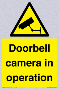 Doorbell camera in operation